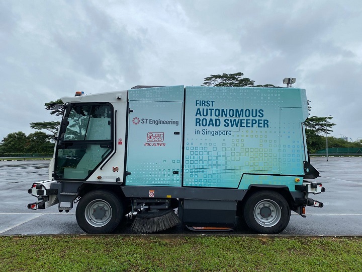 Singapore thử nghiệm xe quét đường không người lái đầu tiên