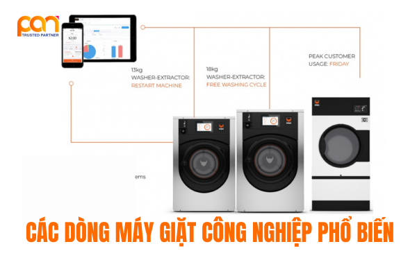 Các dòng máy giặt công nghiệp phổ biến hiện nay