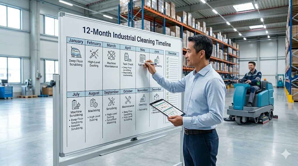 Xây dựng chiến lược vệ sinh công nghiệp 12 tháng – nên bắt đầu từ đâu?