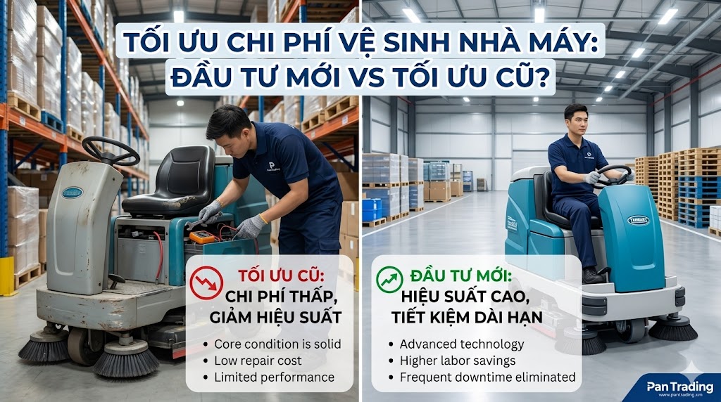 Tối ưu chi phí vệ sinh nhà máy: Đầu tư máy mới hay tối ưu thiết bị hiện có?